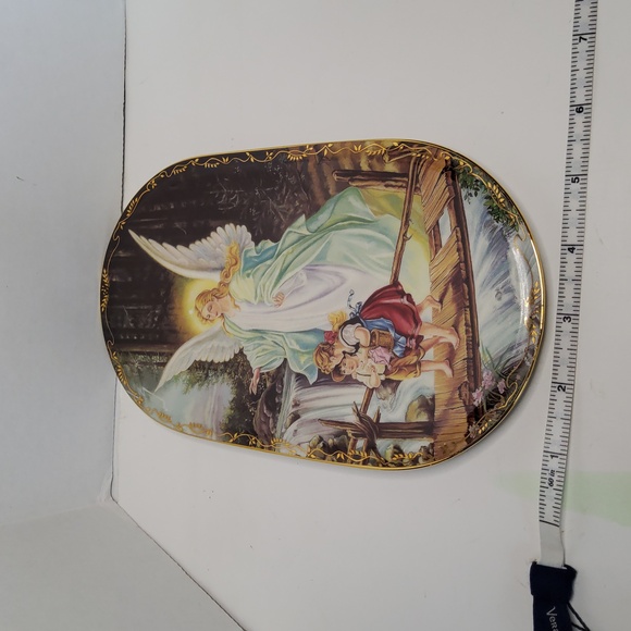 German gardening angel porcelain wall hanging - Picture 8 of 8